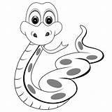 Clipart Snake Coloring Printable Library Cute sketch template
