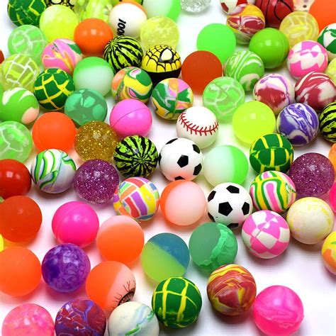 10pcs Lot Funny Toy Rubber Bouncing Ball 42mm Mix Design And Color
