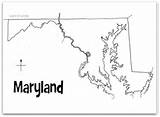 Coloring Maryland State sketch template