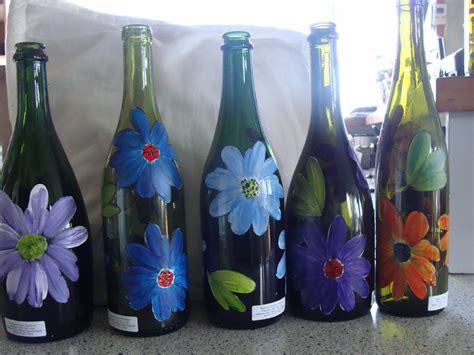 Christine Flannery Glass Painting Hand Glass Painting Bottles