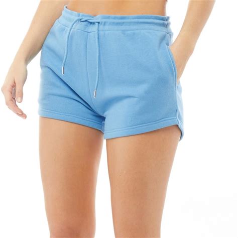 buy fluid womens cotton recycled polyester fleece shorts blue