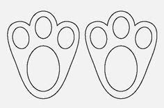 rabbit feet template   rabbit foot cliparts stock vector