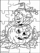 Halloween Jigsaw Puzzles Printable Cut Crafts Kids sketch template