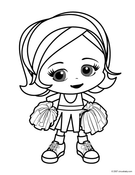 cheerleading printable coloring pages