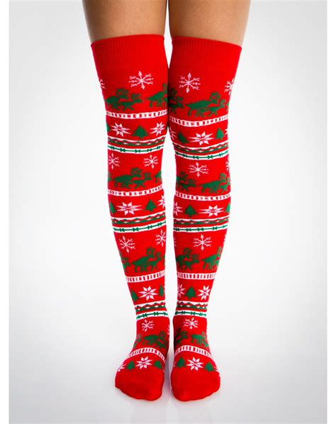 lovin reindeer thigh high socks perfect t for christmas