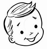 Boy Face Clipart Happy Baby Retro Illustration Outline Head Vector Royalty Clip Kid Cliparts Clipartmag Students Picsburg Student Library Presentations sketch template