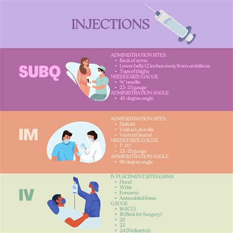Injections Reference Sheet Digital Downloadable Etsy