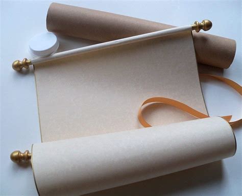 amazoncom extra wide blank parchment scroll gold accents