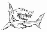 Shark Coloring Megalodon Pages Scary Drawing Great Outline Hammerhead Whale Fish Color Sharks Hungry Print Kids Tiger Drawings Draw Colouring sketch template