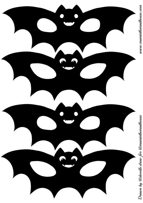 set   printable bat masks mum   madhouse