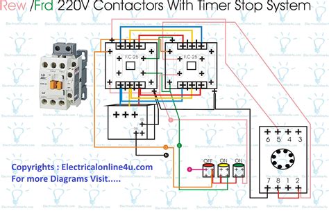 diagram single wiring  diagram timer phase contactor mydiagramonline