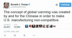 Image result for trump says climate change a hoax