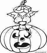 Printable Coloring Halloween Cat Pages sketch template