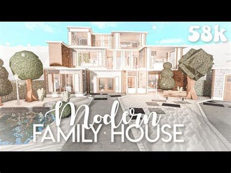 build  house  bloxburg  story mansion  youtube   modern family house