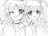 Anime Drawings Drawing Sisters Coloring Pages Manga Deviantart Draw Galleries Choose Board Easy sketch template