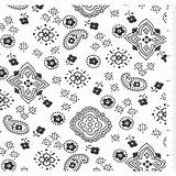 Bandana Pattern Print Template Coloring Pages Clipground sketch template