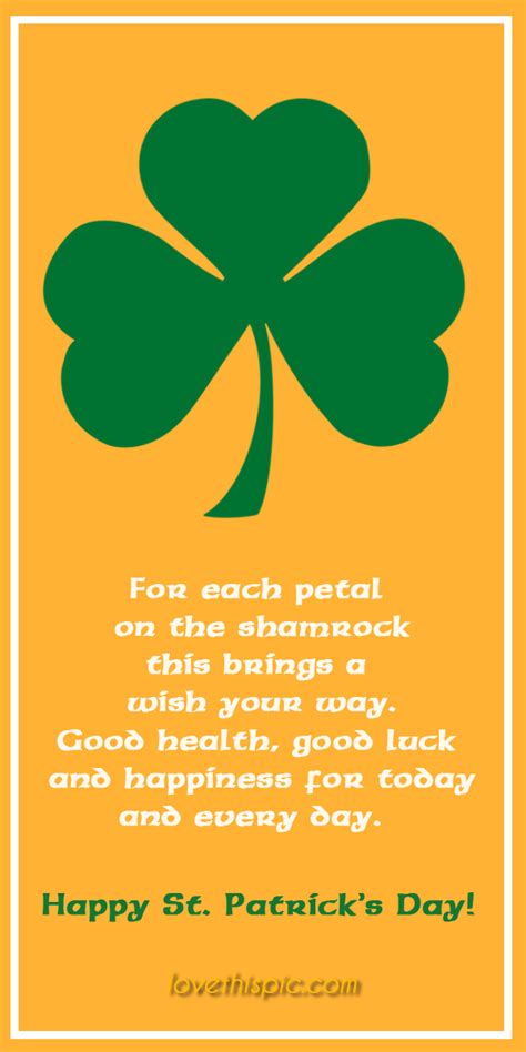 shamrock happiness blessing luck pinterest health pinterest quotes