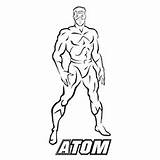 Coloring Justice League Pages Atom Aquaman Character Toddler sketch template