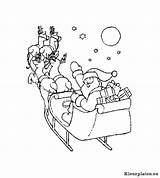 Kerst Slee Arreslee Schlitten Malvorlagen Weihnachtsmann Kerstplaatjes Animaatjes Coloriages Noel Traineau Vorlagen Uitprinten sketch template