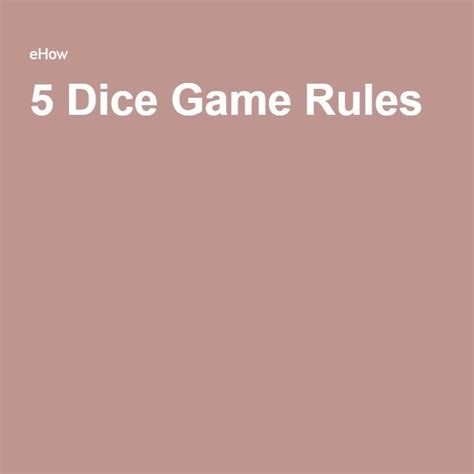 dice game rules dice game rules dice games games
