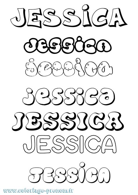 coloriage du prenom jessica  imprimer ou telecharger facilement