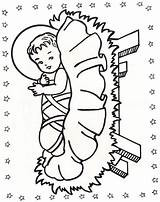 Jesus Baby Christmas Coloring Crafts Pages Manger Color Good Craft Advent Template Use Preschool Deeds Visit Sweet Nativity Children Ak0 sketch template