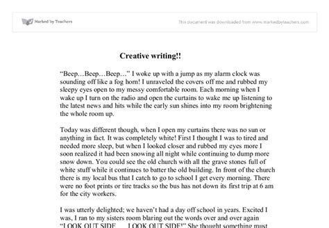 creative writing gcse english marked  teacherscom