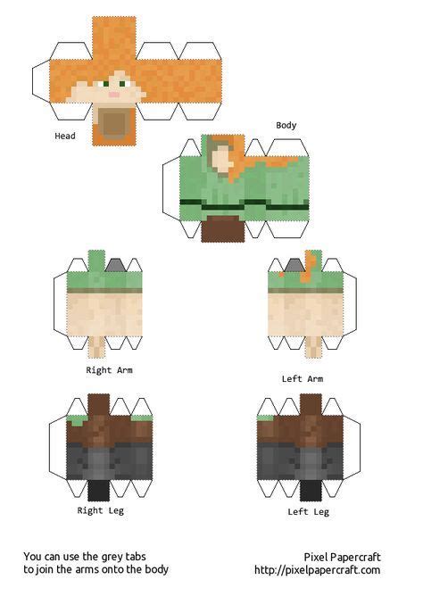 Papercraft Alex Minecraft 1 8 In 2020 Papercraft