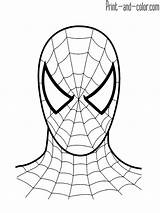Spider Man Coloring Pages Color Printable Print Kids Spiderman Boys Printables Many Quality There High Click sketch template