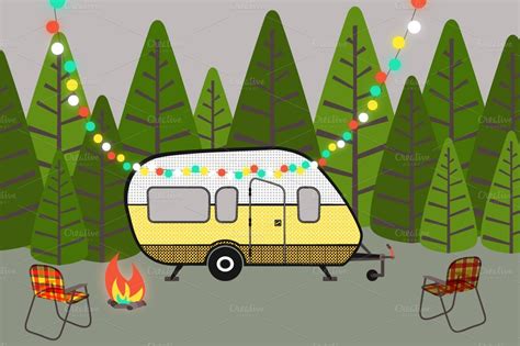 camping holidays ~ illustrations on creative market