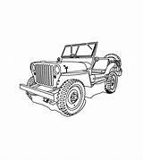Jeeps Wrangler Colorear Willys Motocicletas Colouring sketch template