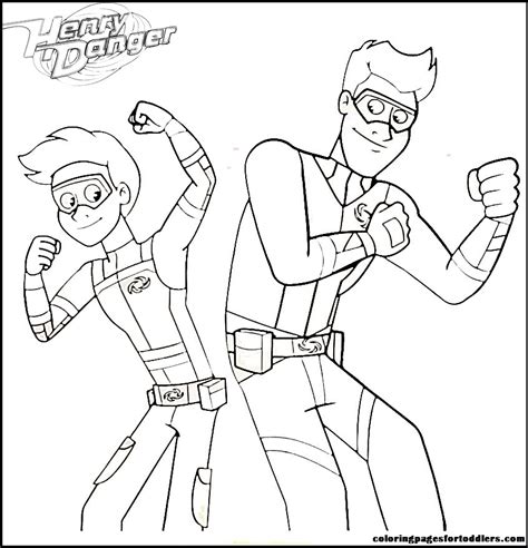 henry danger coloring page