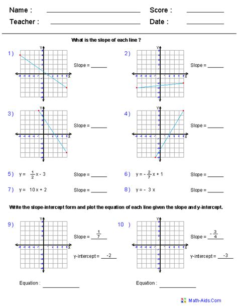 algebra  worksheets linear equations worksheets