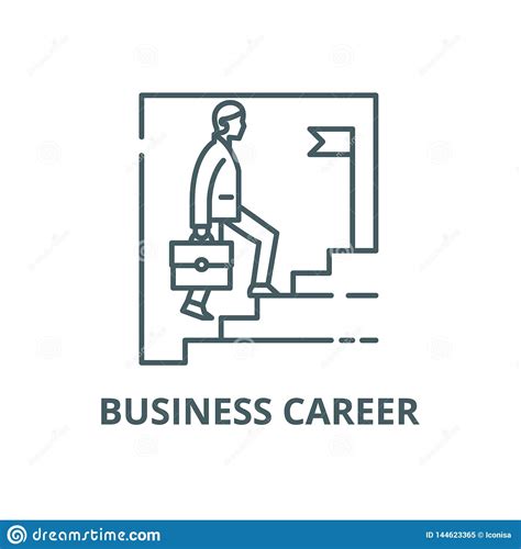 business career  icon vector business career outline sign