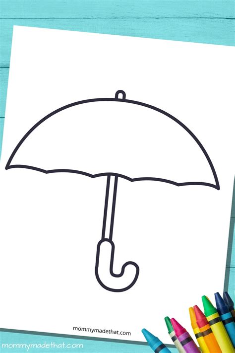 umbrella template  outlines  printables