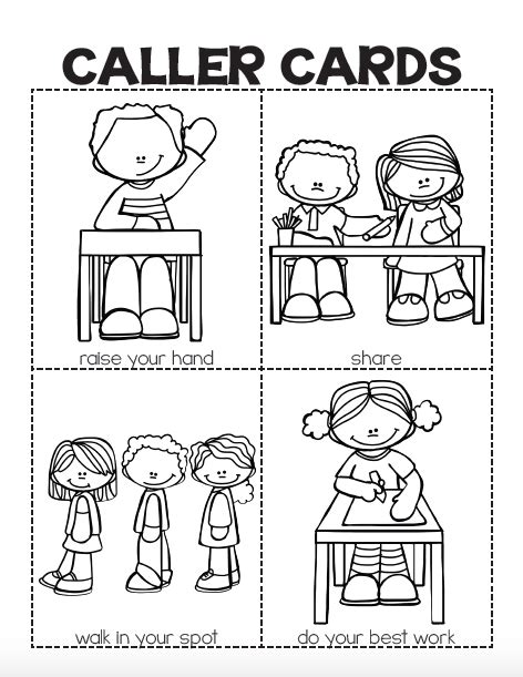 classroom rules coloring pages