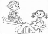 Coloring Pages Girl Playing Together Boy Andy Pandy Loo Looby Friend Oh Color Supercoloring Drawing Categories Sharing Worth Its sketch template