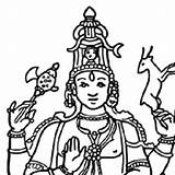 Vishnu Coloring Pages Getdrawings sketch template