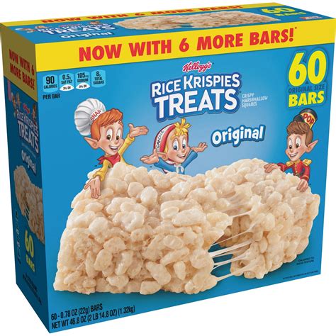 Kellogg S Original Rice Krispies Treats 60 Carton Quantity