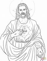 Sacred Heart Coloring Jesus Pages Supercoloring Drawing Disegni Printable Drawings Di Colorare Da Catholic Kids Gesù Immagini Colouring Arte Religious sketch template