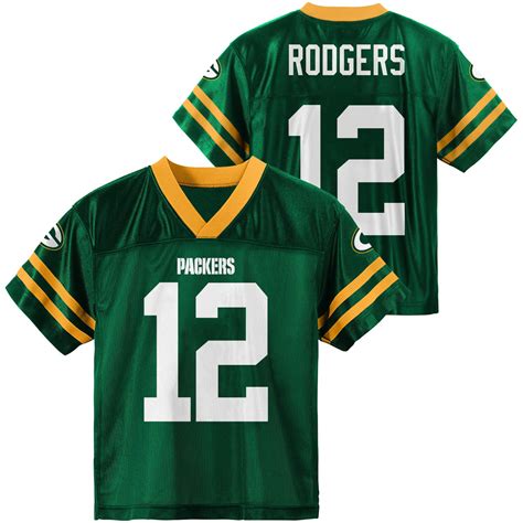 nfl player  rodgers green bay packers youth player jersey size