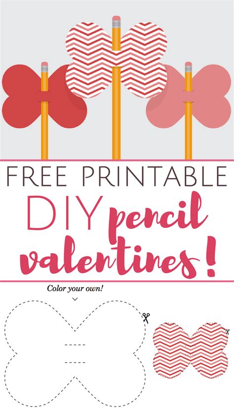 printable diy pencil valentines valentines kids cards