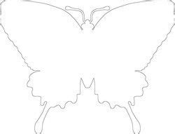 butterfly applique outline wings expanded butterfly outline