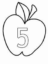 Coloring Number Pages Cliparts Clipart Library Worksheets Preschool Apple Drawing Popular sketch template