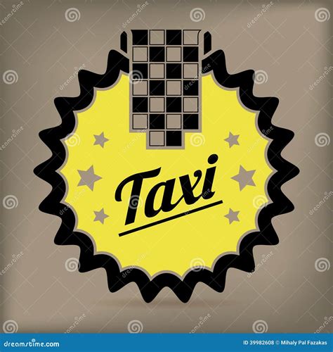 taxi badge design stock vector illustration  transport