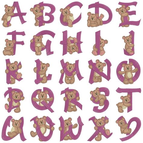 teddy bear alphabet oregonpatchworks