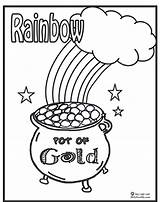 Rainbow Pot Gold Coloring Printable Activity Colors Pages Kids Listen Song Saint Activities Craft Printables Choose Board sketch template