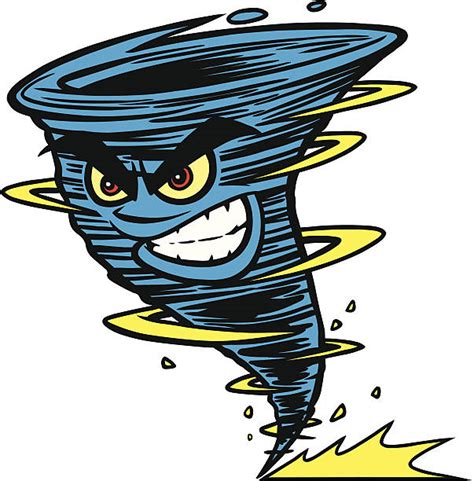 Tornado Hurricane Storm Cyclone Mascot Illustrations Royalty Free