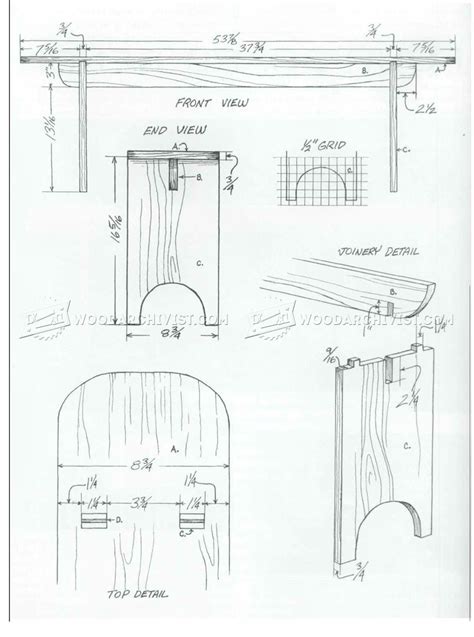 board bench plans woodarchivist