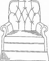 Furniture Coloring Armchair Pages sketch template